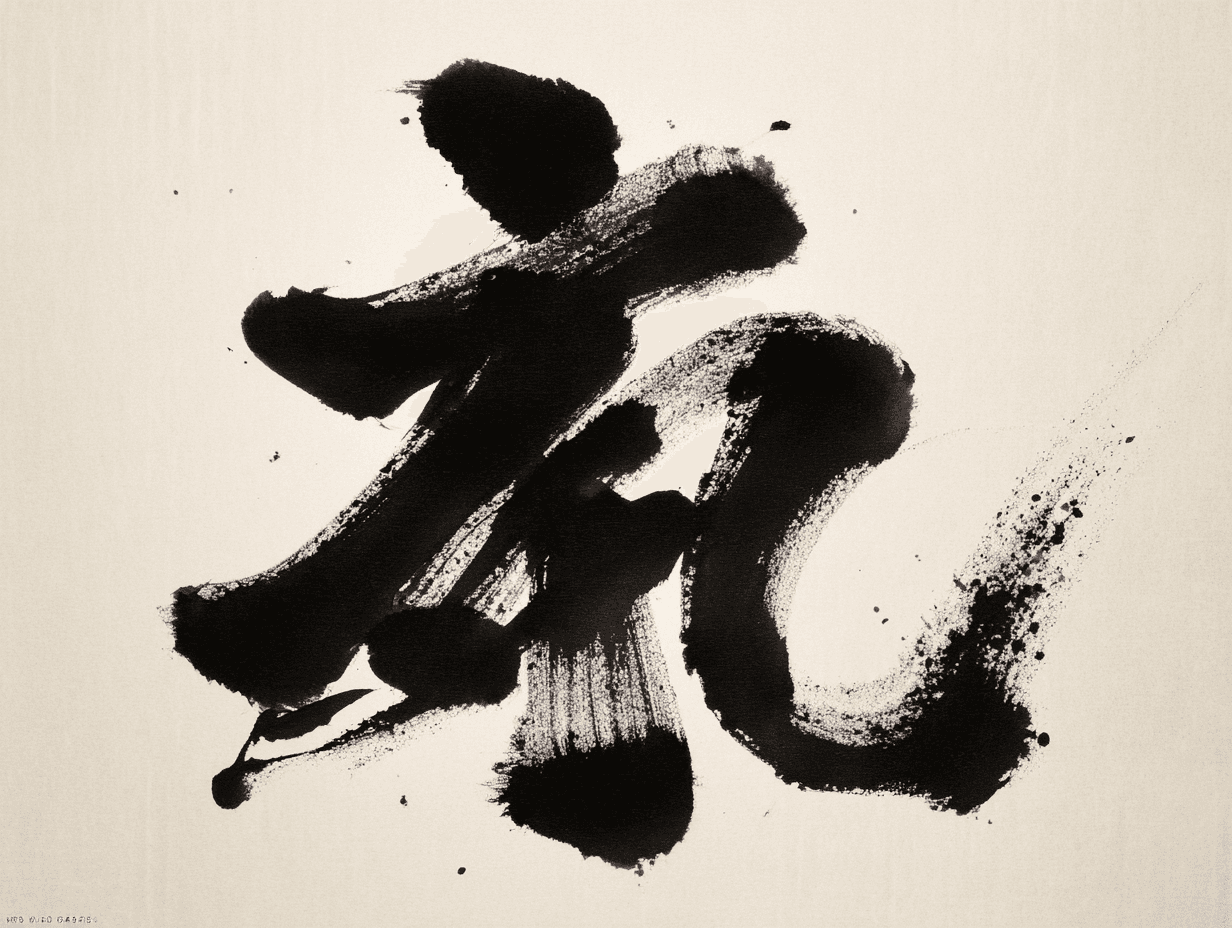 Bun-bu ryōdō philosophy - Japanese calligraphy of 道 (path)
